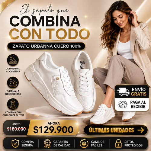 Zapato Urbanna 100 % Cuero - Angar Calzado