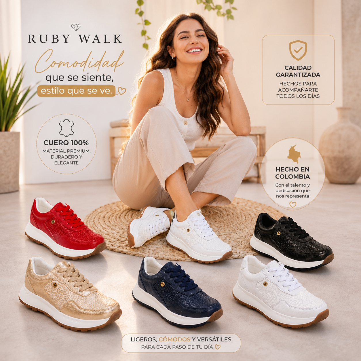ZAPATO RUBY WALK ULTRALIVIANO💯 CUERO - Angar Calzado