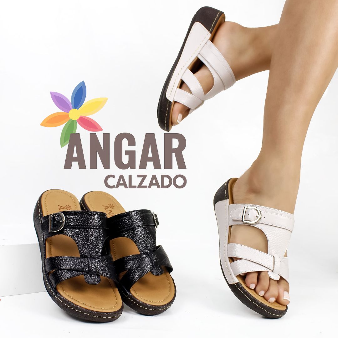 Sandalia Serena Comfort 100%  Cuero - Angar Calzado