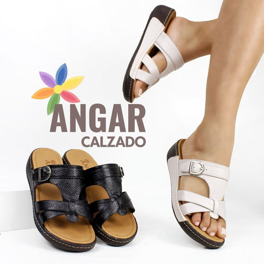 Sandalia Serena Comfort 100%  Cuero - Angar Calzado